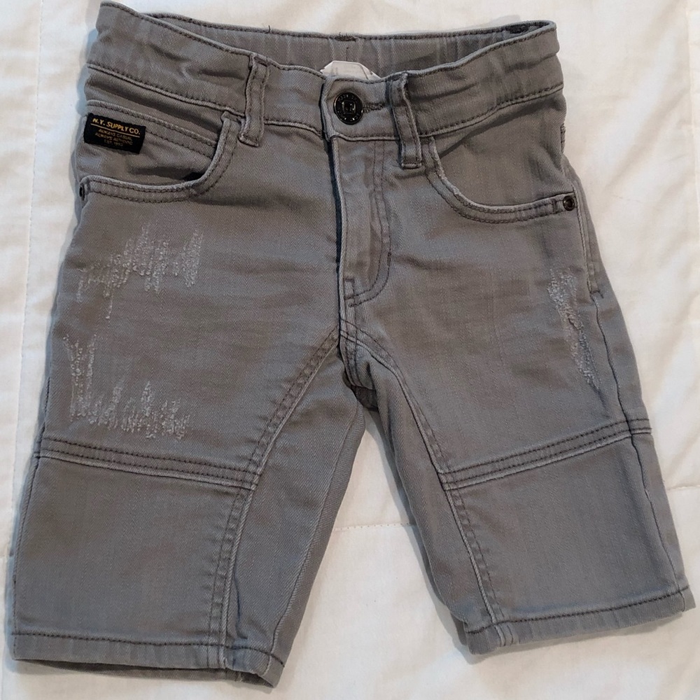 Gray Jean Shorts